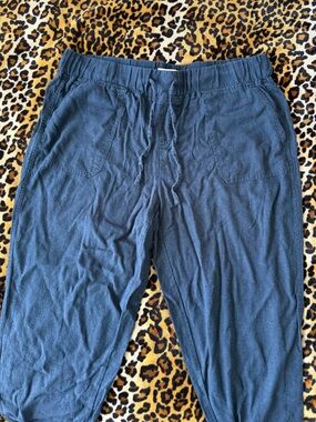 Per Se Navy Elastic Waist Pull-On Pants
